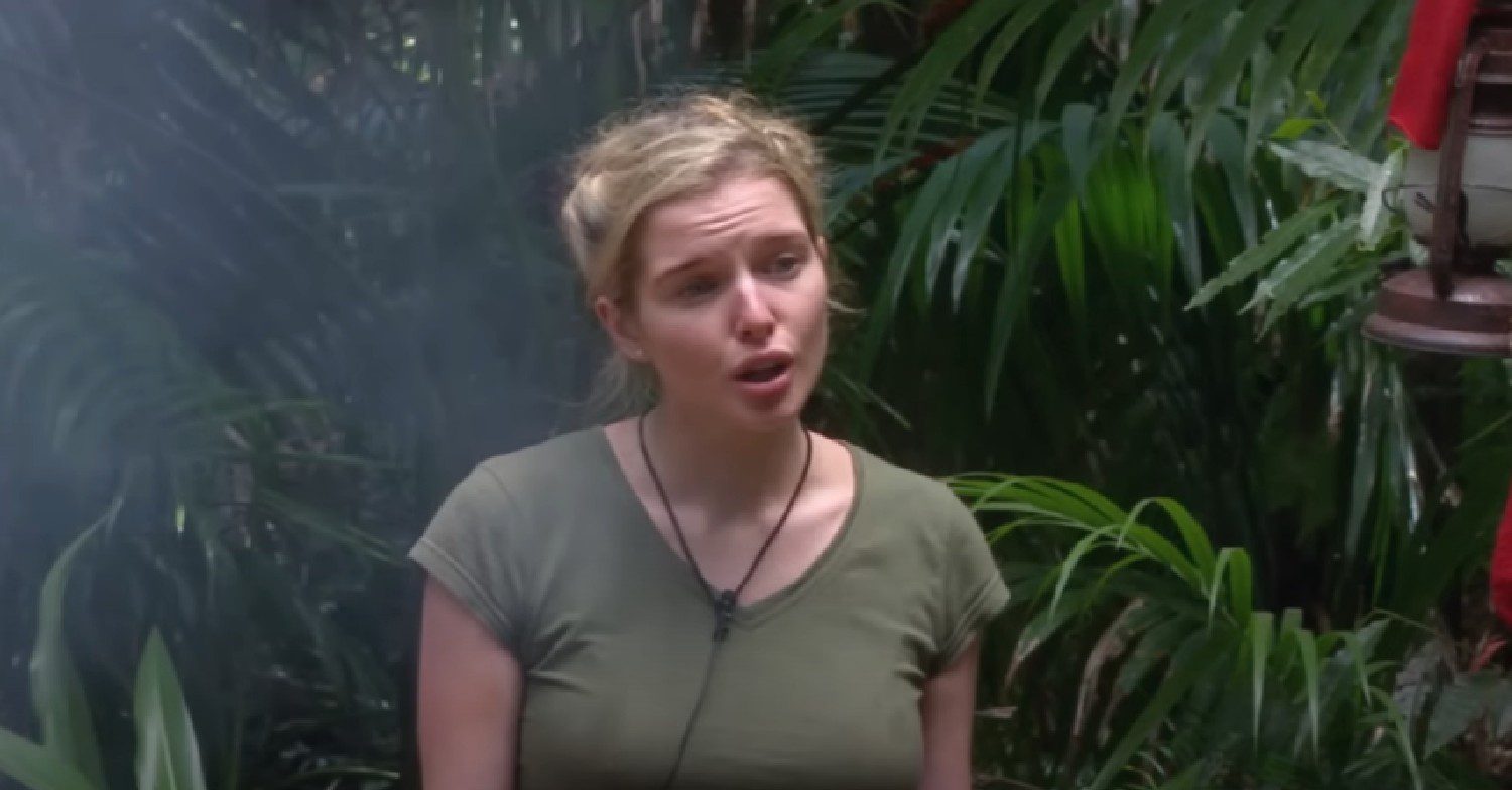 Helen Flanagan during I'm A Celebrity in 2012