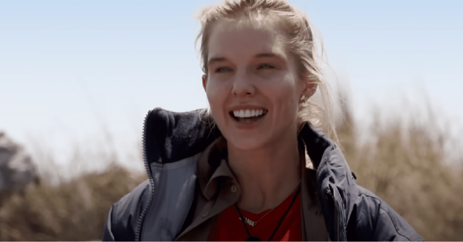 Helen Flanagan smiling on I'm A Celebrity South Africa