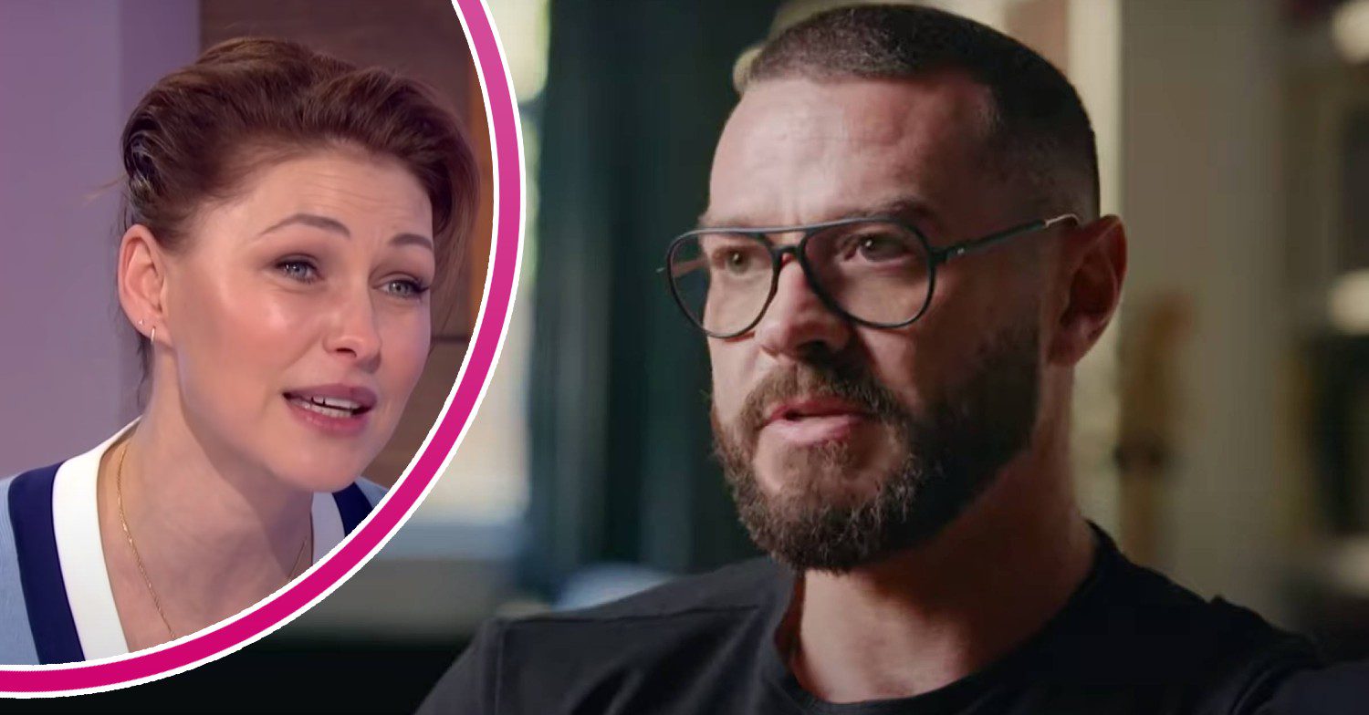 Emma Willis makes her point, Matt Willis looks serious