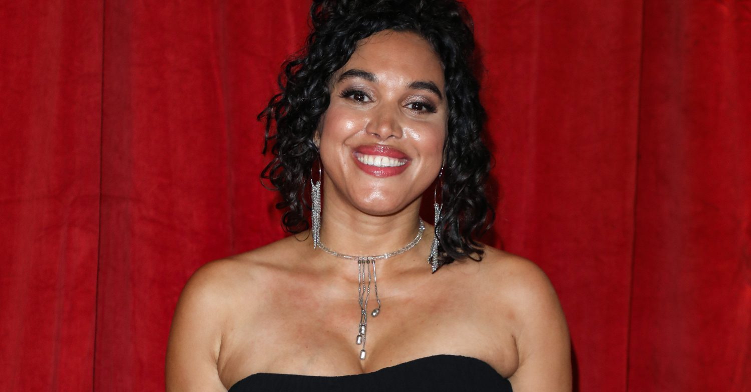 Emmerdale's Martelle is smiling on the red carpet