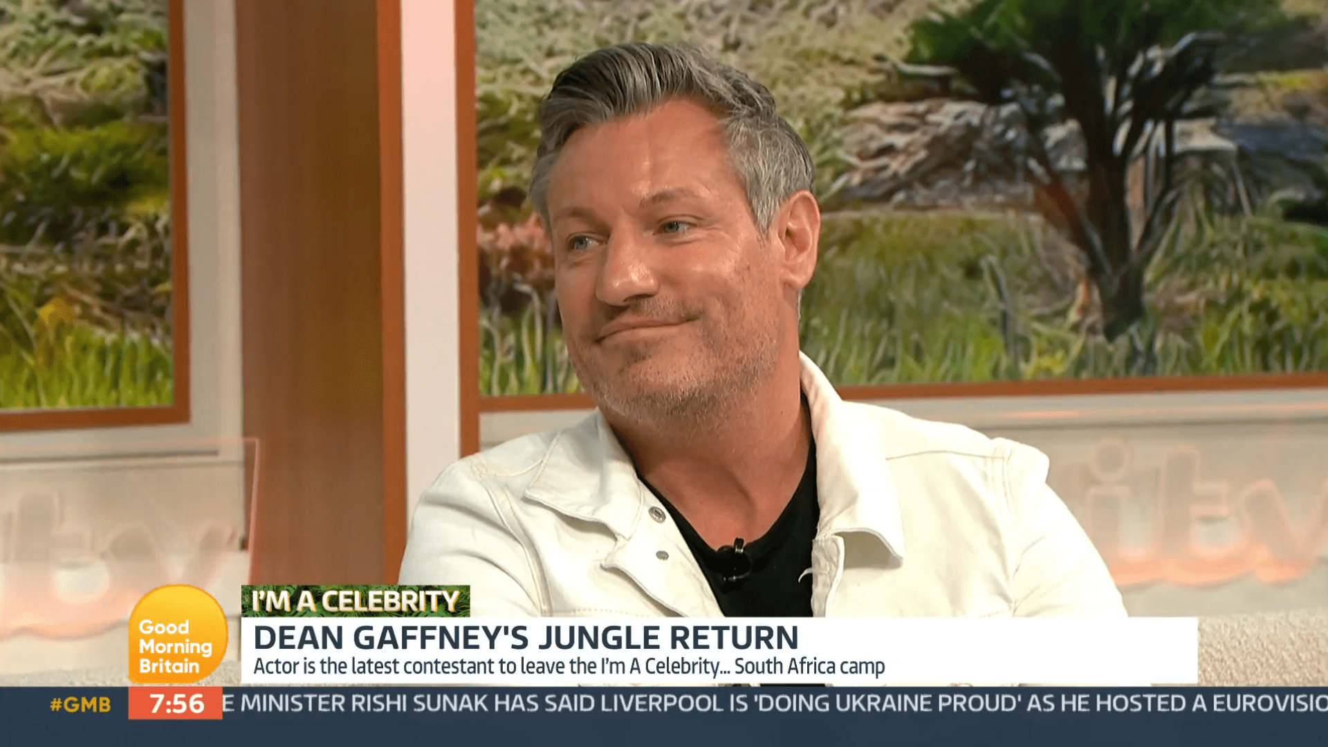 Dean Gaffney smiles on Good Morning Britain