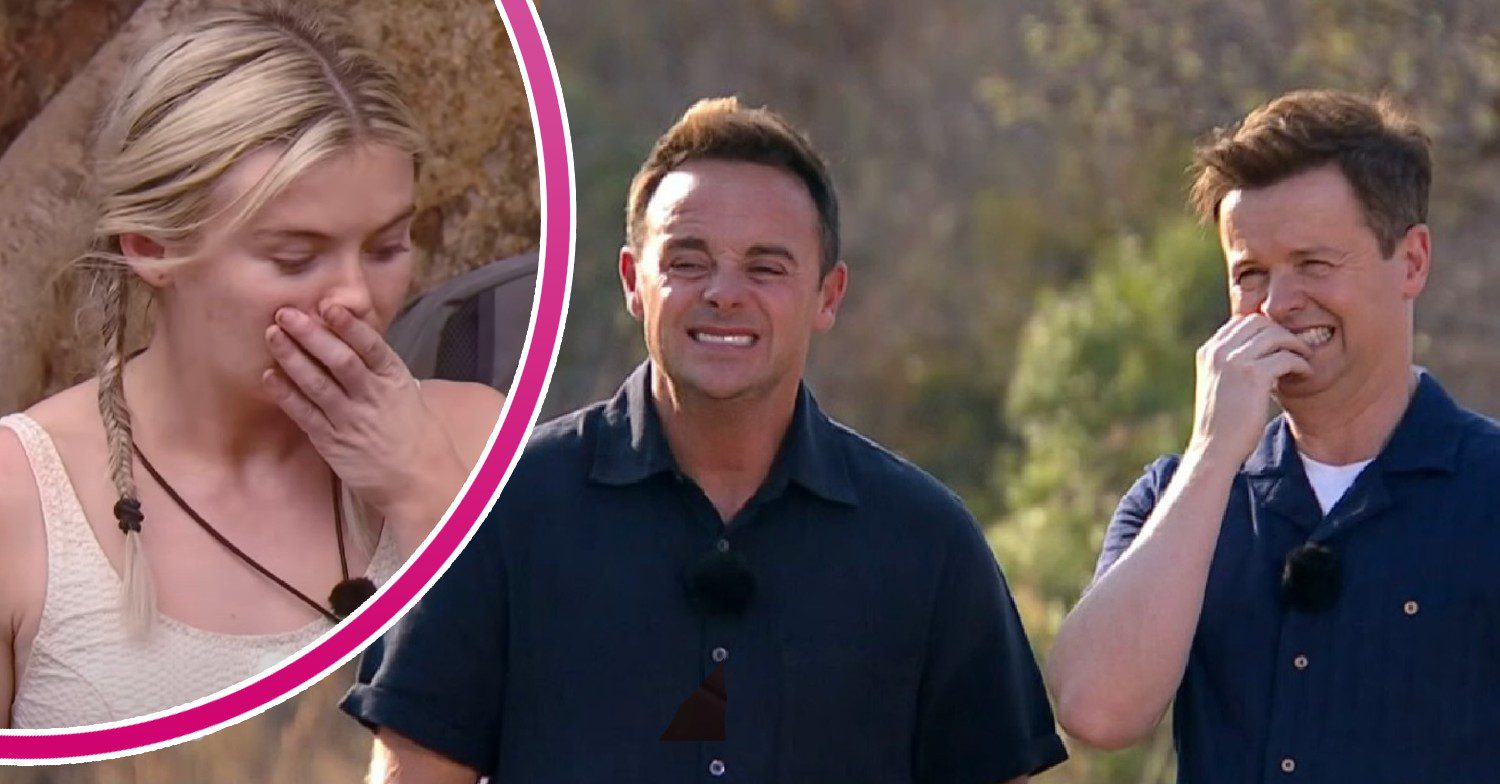 Toff looking shocked / Ant and Dec wincing on I'm A Celebrity South Africa