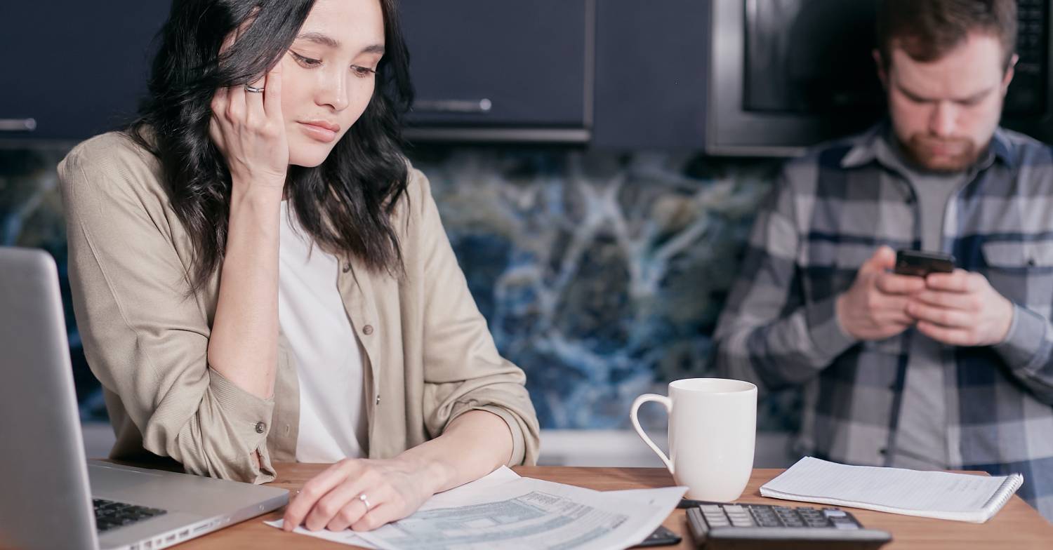 Woman struggles with bills