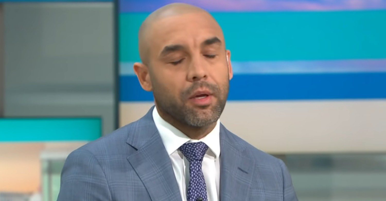 Alex Beresford looking fed up on GMB