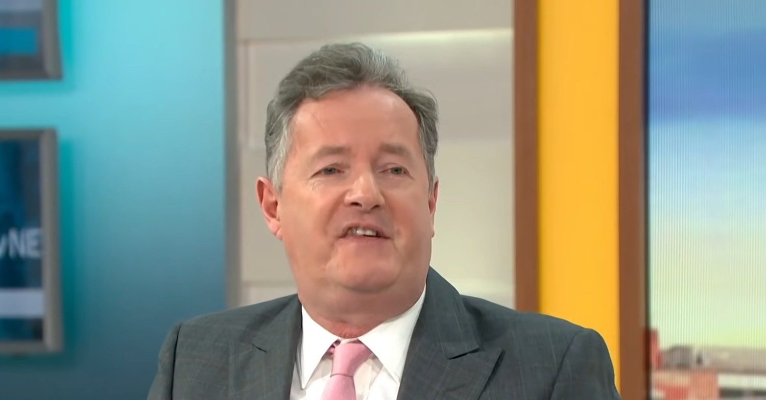 Piers Morgan looking annoyed on GMB