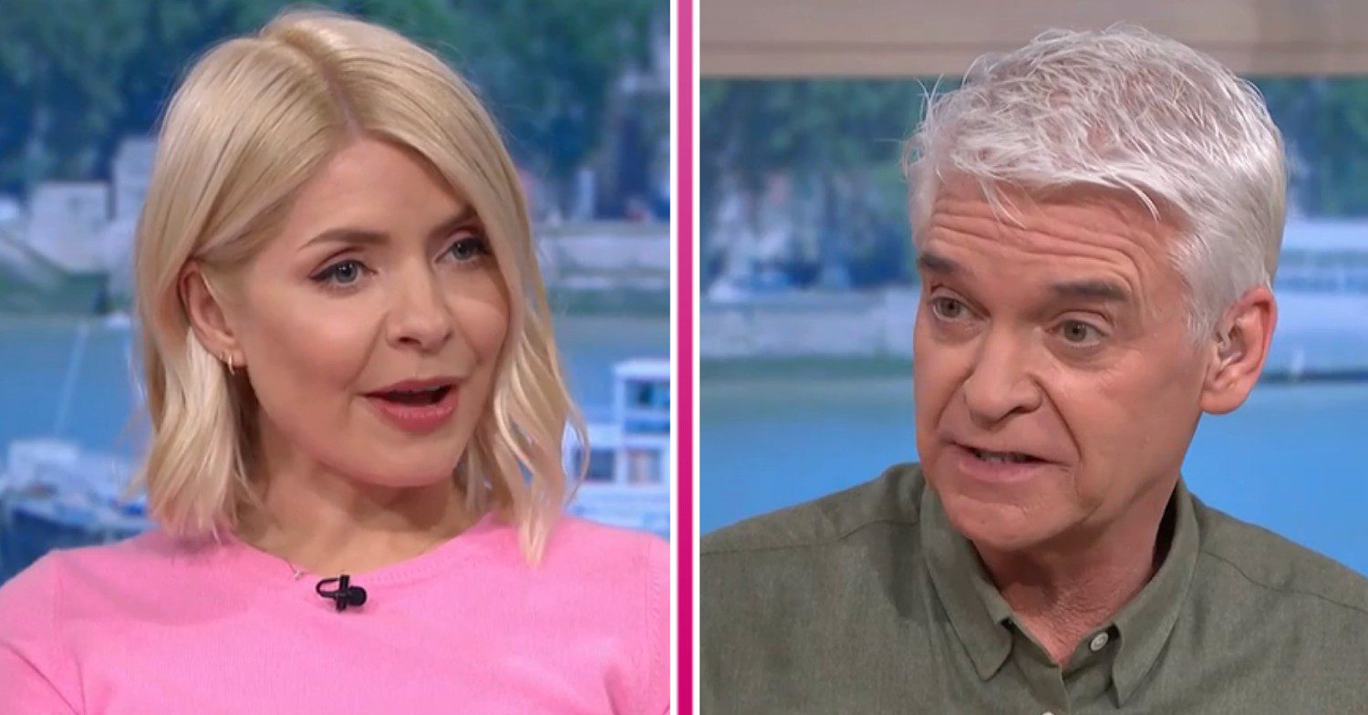 Holly Willoughby speaking / Phillip Schofield on This Morning today
