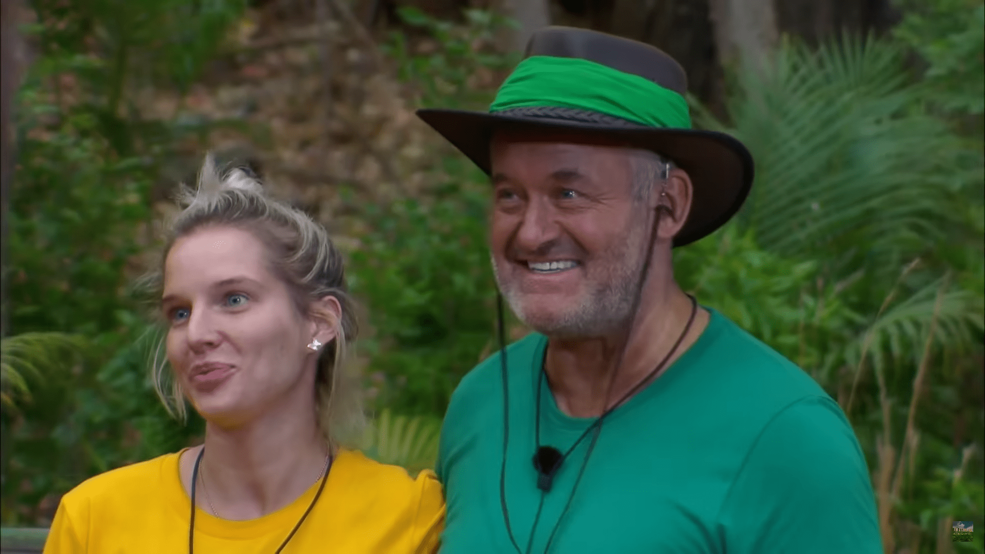 Helen Flanagan and Paul Burrell laugh on I'm A Celebrity South Africa