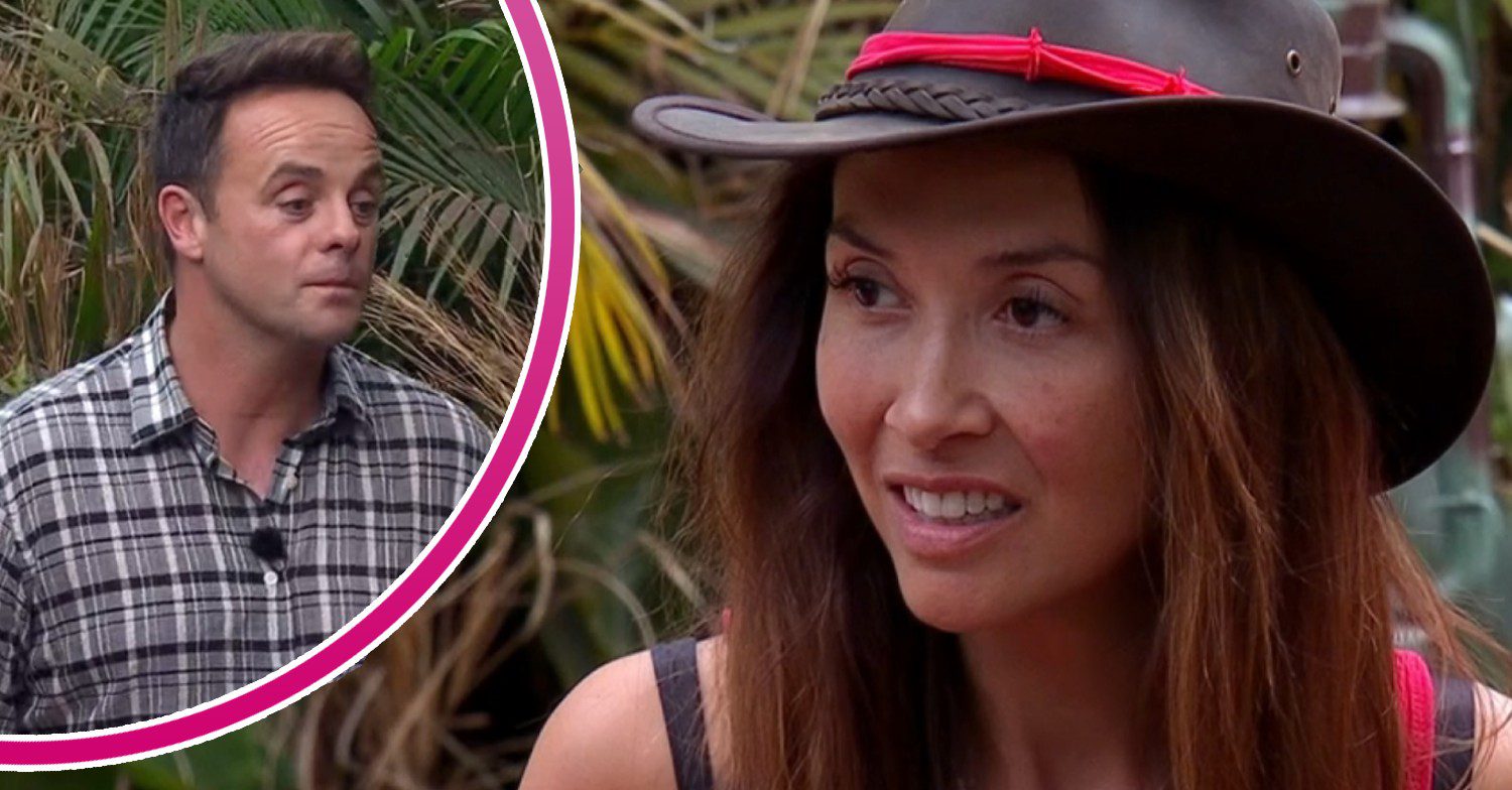 Ant looking stern on I'm A Celebrity South Africa / Myleene Klass lookign confused
