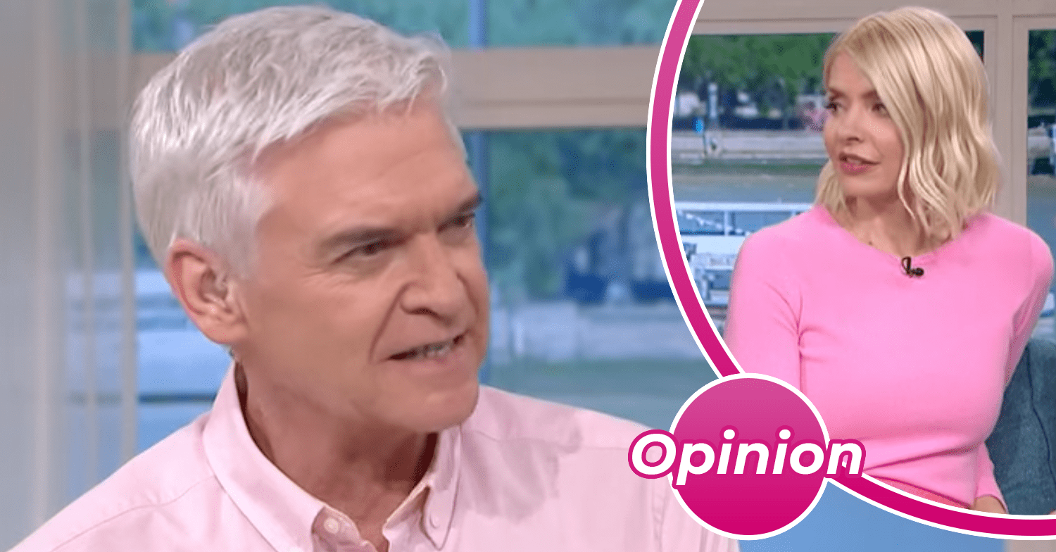 Phillip Schofield and Holly Willoughby looking angry