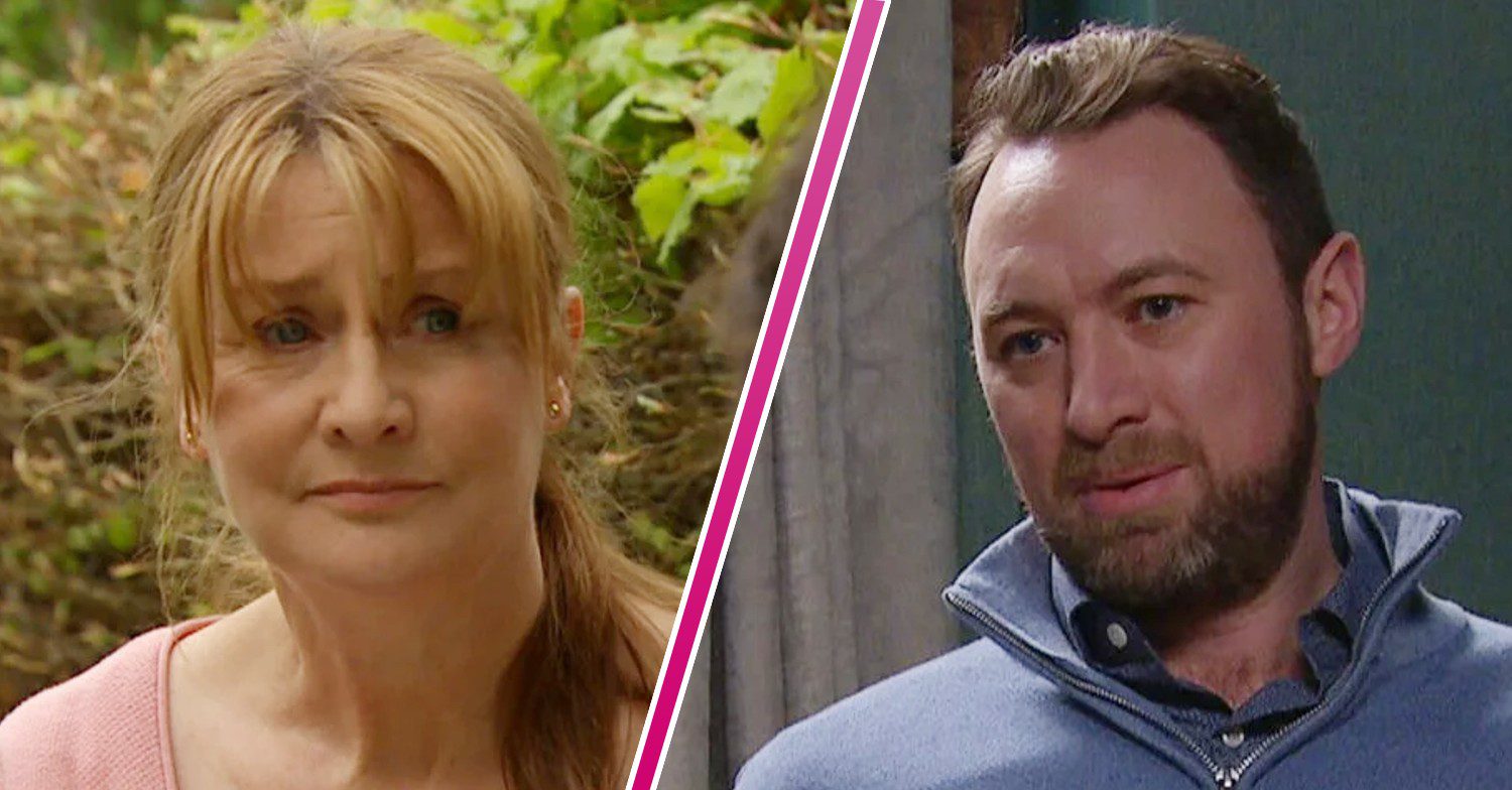 Composite of Liam and Wendy on Emmerdale, looking fondly (Credit: ITV/Composite ED!)