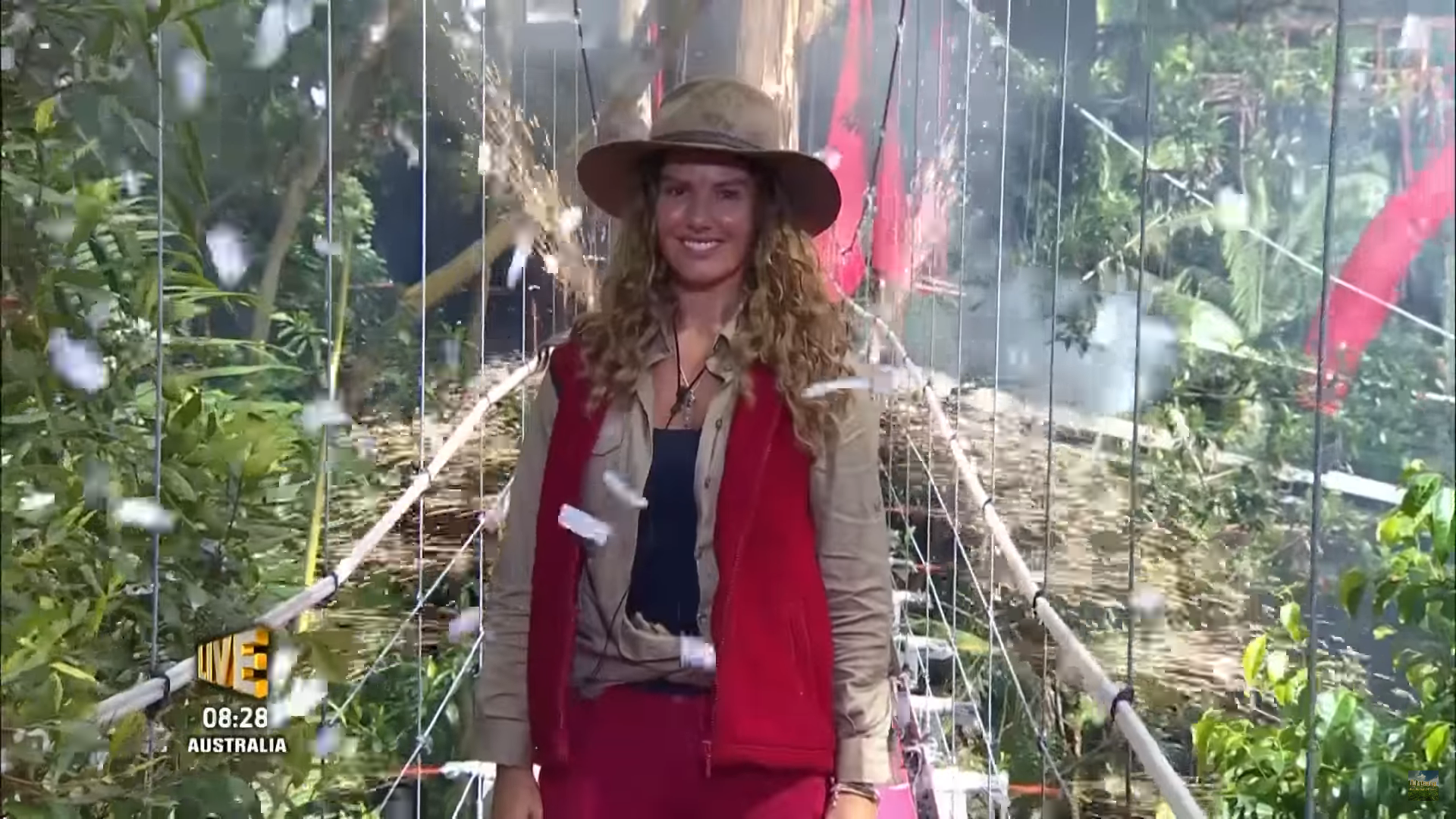 Emily Atack smiles on I'm A Celeb