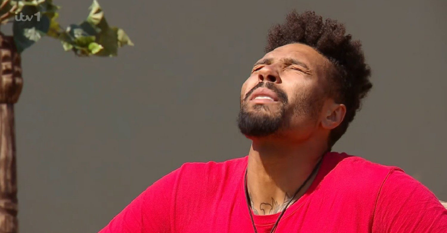 Jordan Banjo eating on I'm A Celebrity South Africa