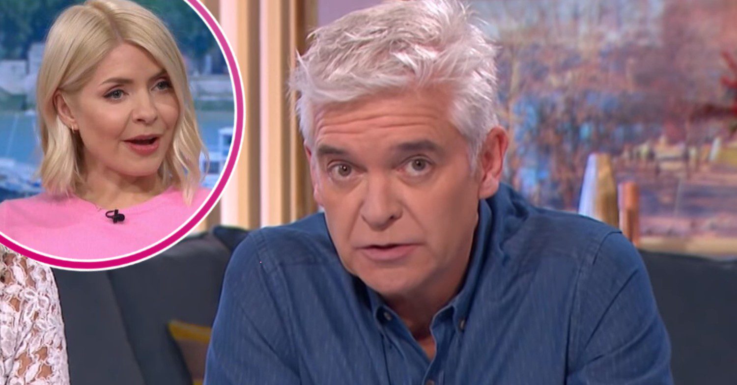 Holly and Phil looking serious on This Morning