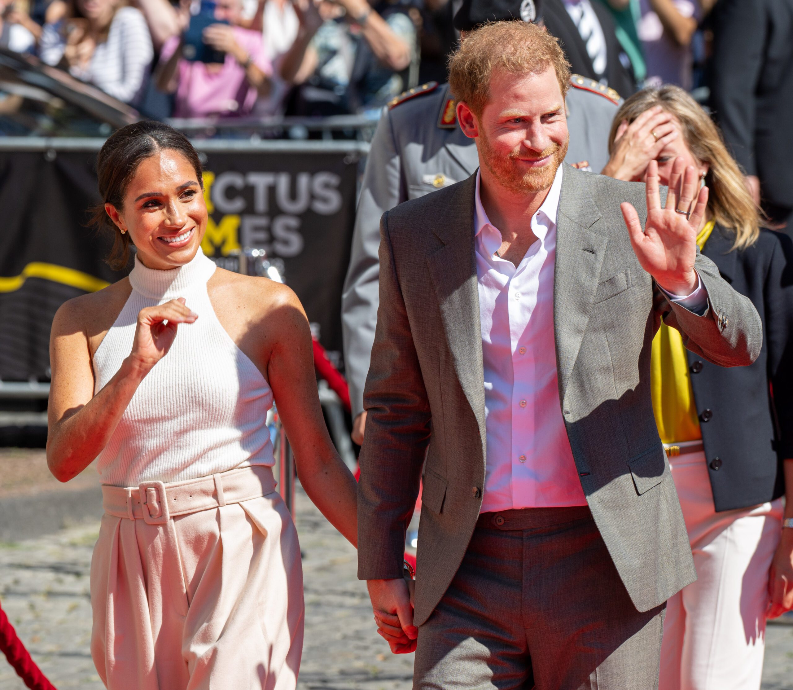Prince Harry and Meghan Markle smiling 