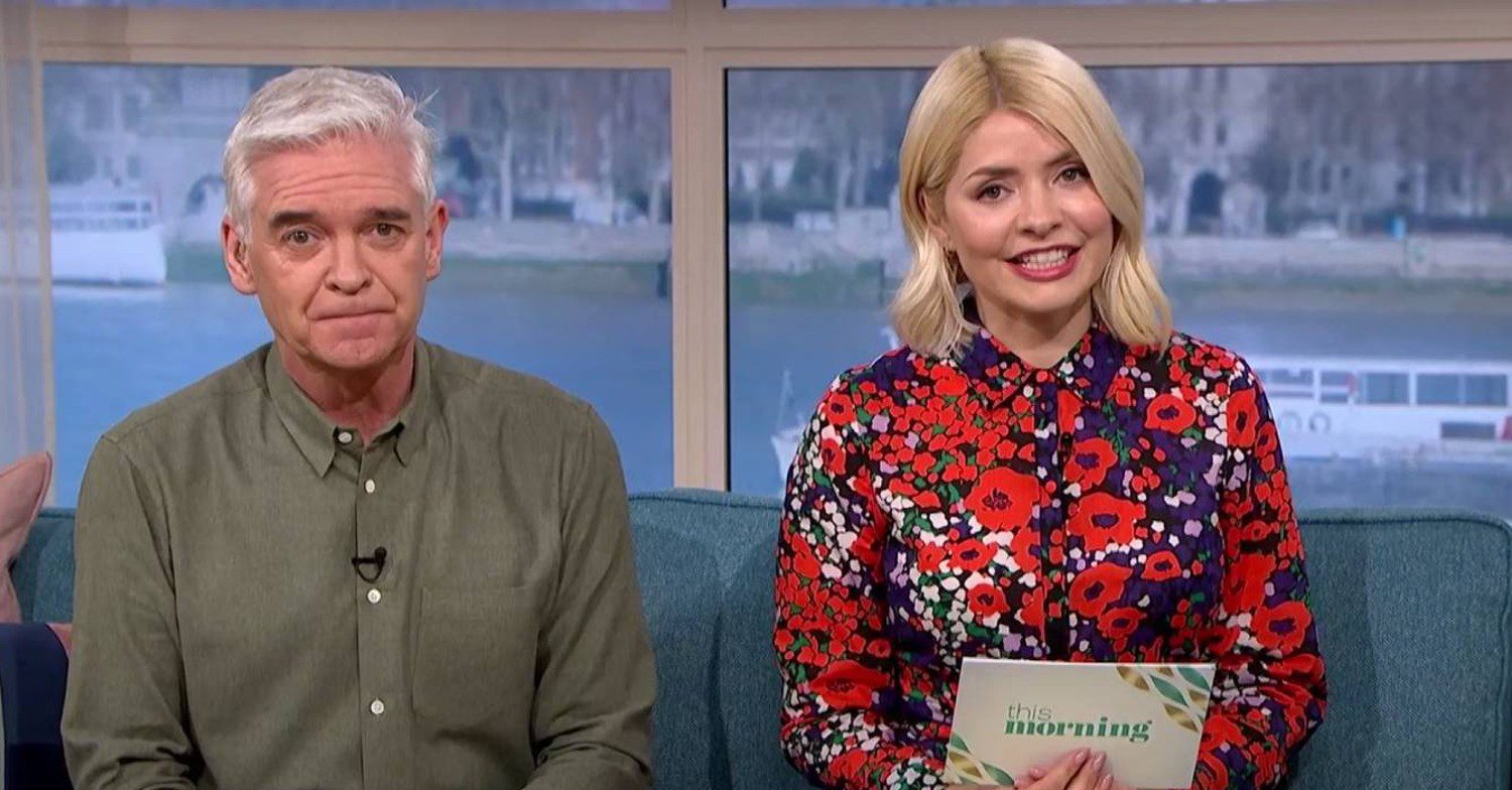 Holly and Phillip smiling on This Morning