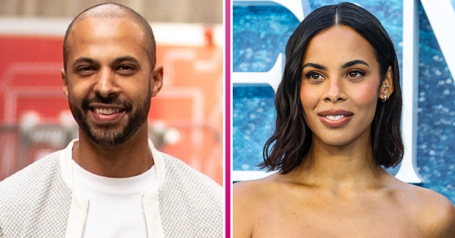 Rochelle and Marvin Humes smiling side by side