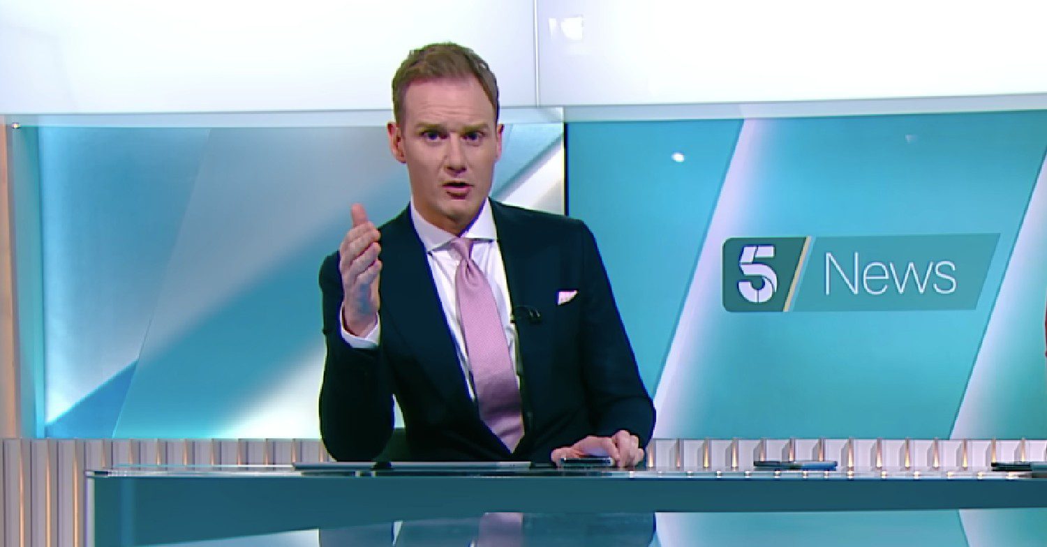 Dan Walker on Channel 5 News show