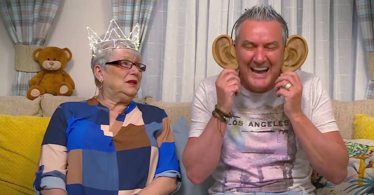 Gogglebox star Jenny wears a crown and Lee wears big ears
