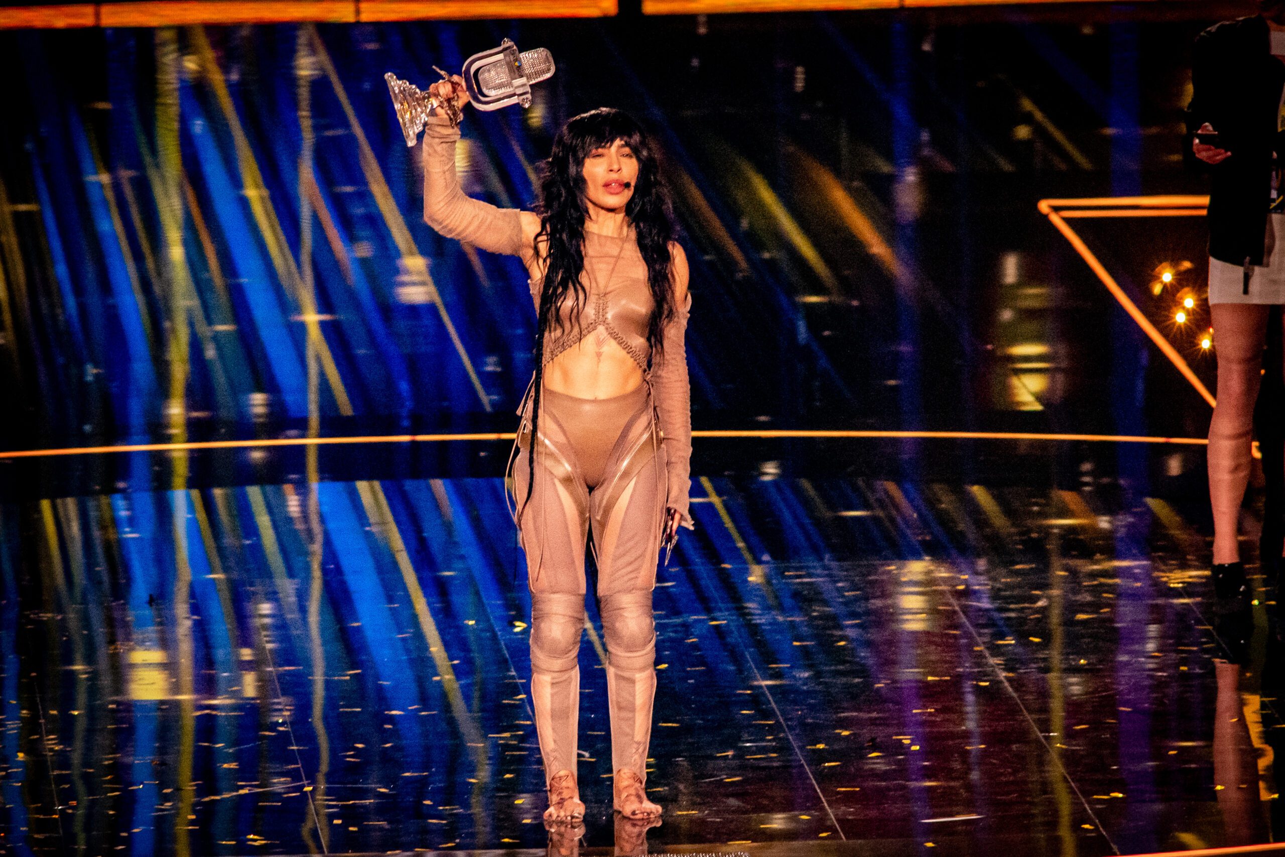 Loreen pictured winning the 2023 Eurovision Song Contest