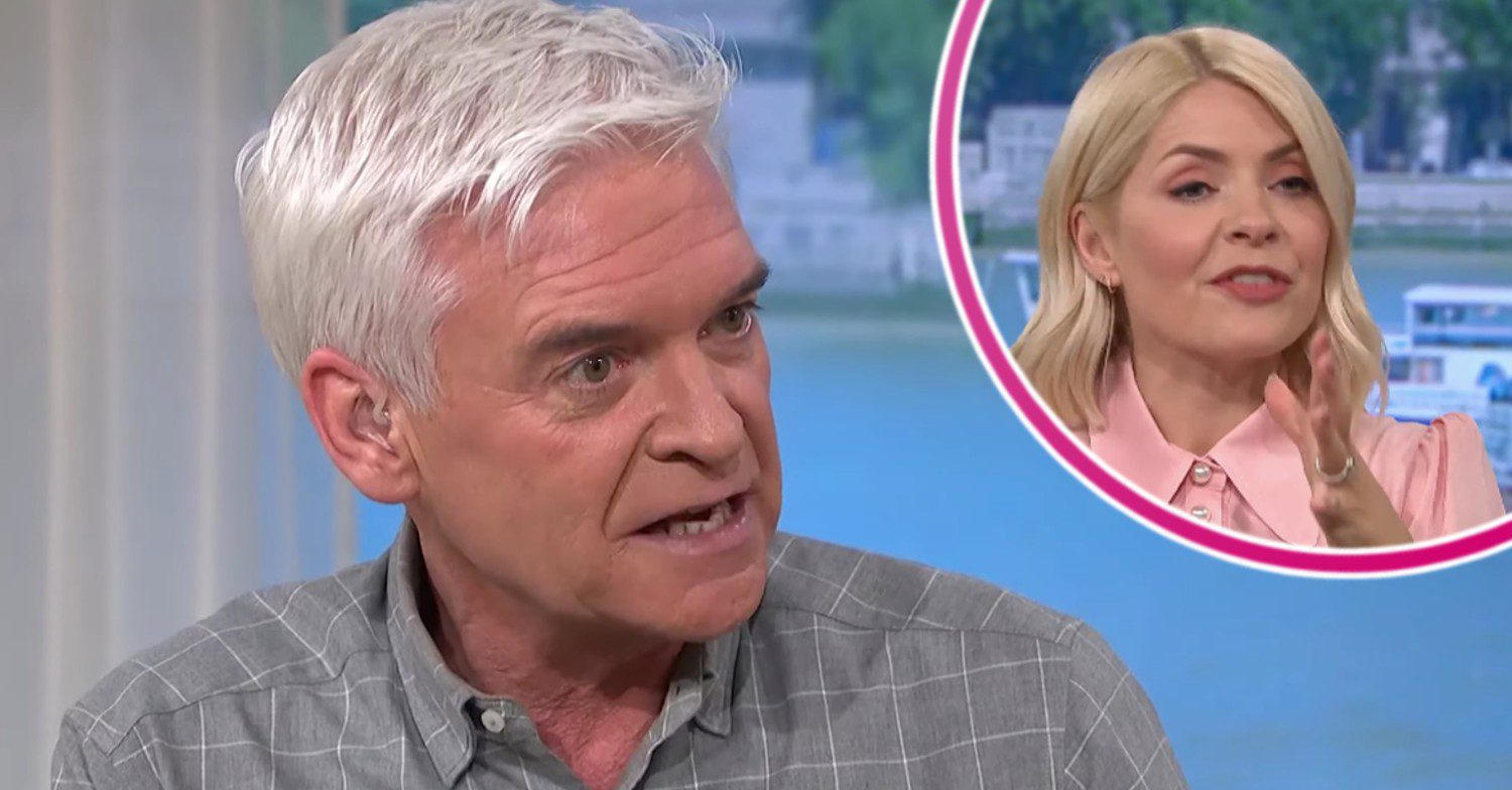 Phil looking serious on This Morning with Holly