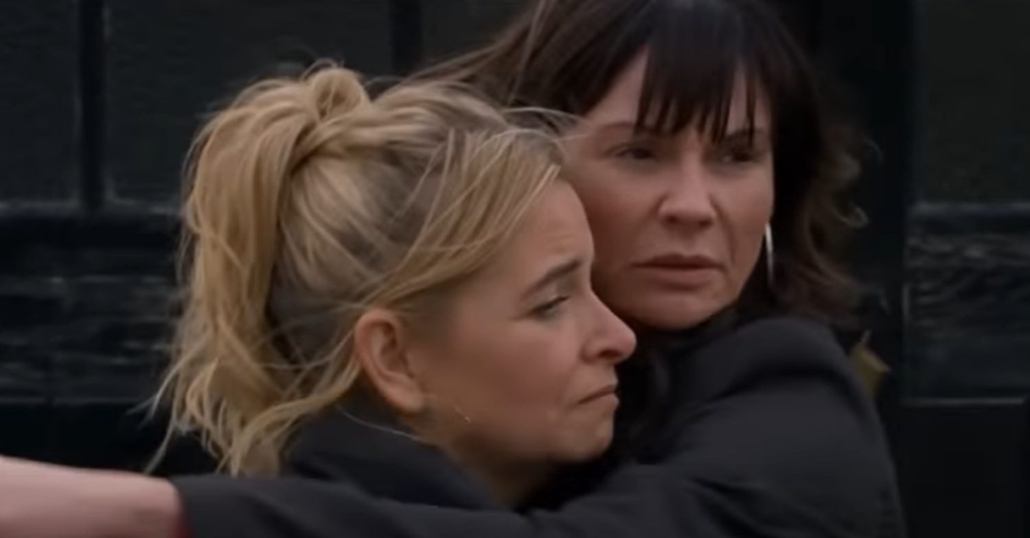 Emmerdale's Charity and Chas are hugging