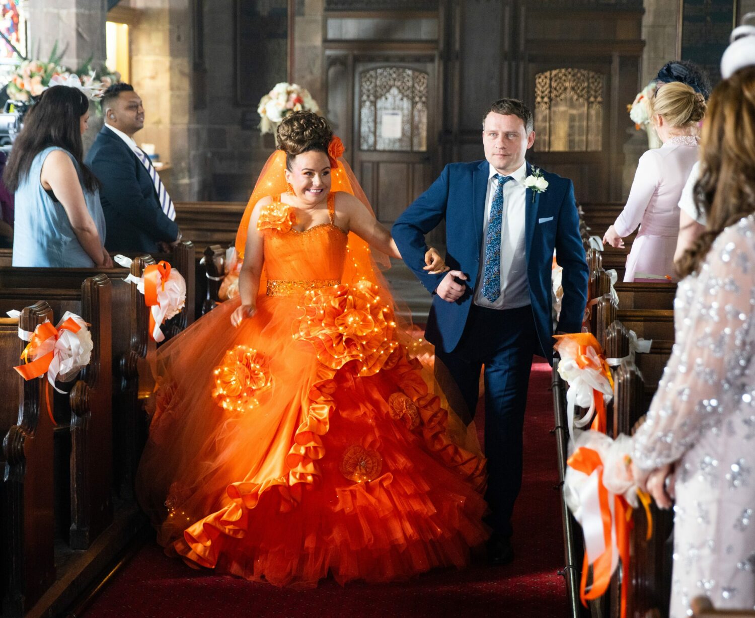 Coronation Street: In the church, the congregation watches as Paul Foreman [PETER ASH] (battling his symptoms) walks Gemma Winter [DOLLY-ROSE CAMPBELL] down the aisle in the jaw dropping dress of her dreams. 