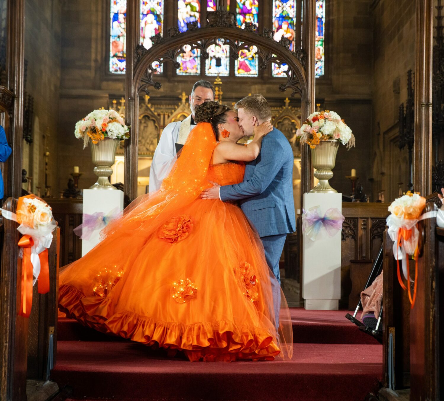 Gemma and Chesney at their wedding