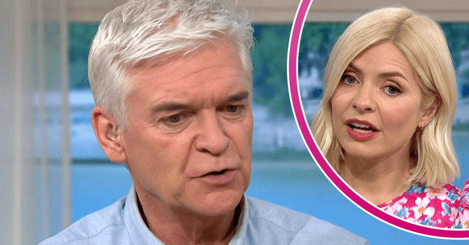 Phillip Schofield and Holly Willoughby looking tense