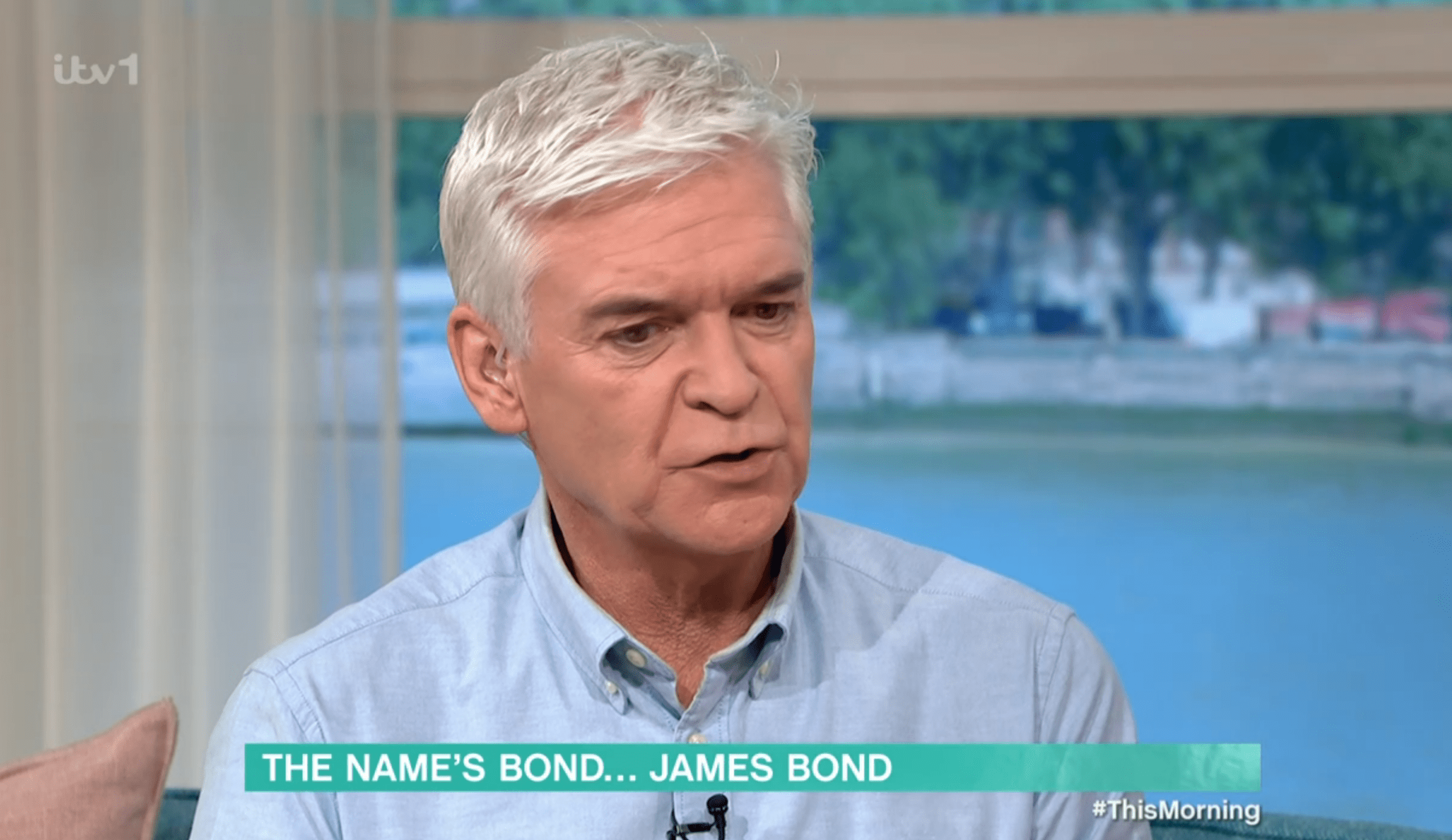 Phillip Schofield looking tense on This Morning