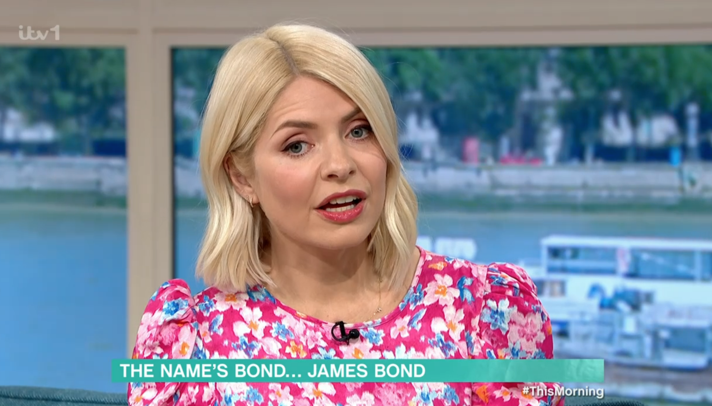 Holly Willoughby looking shocked on This Morning
