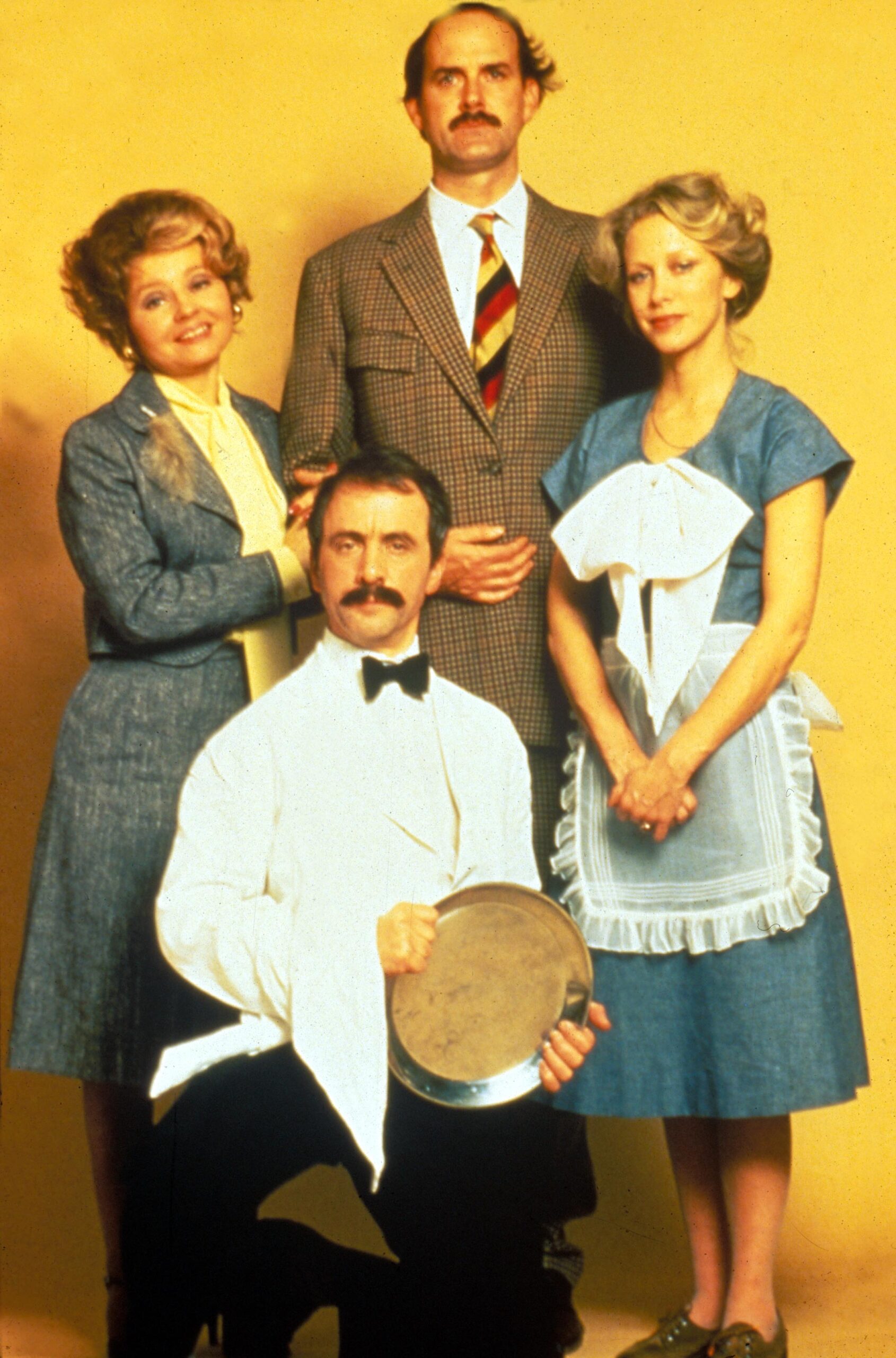 Fawlty Towers cast pose