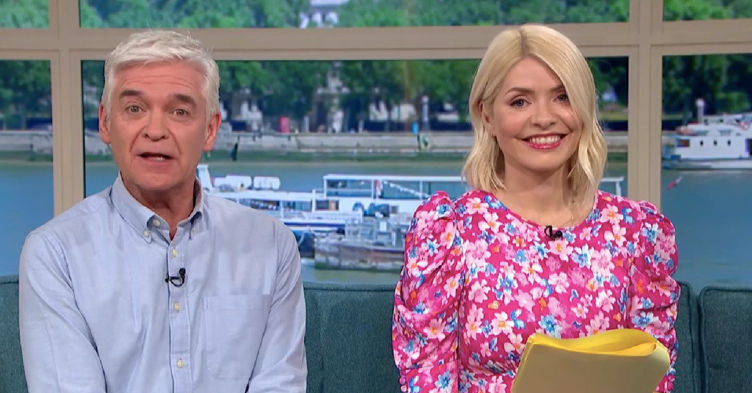 Holly Willoughby and Phillip Schofield smiling on This Morning