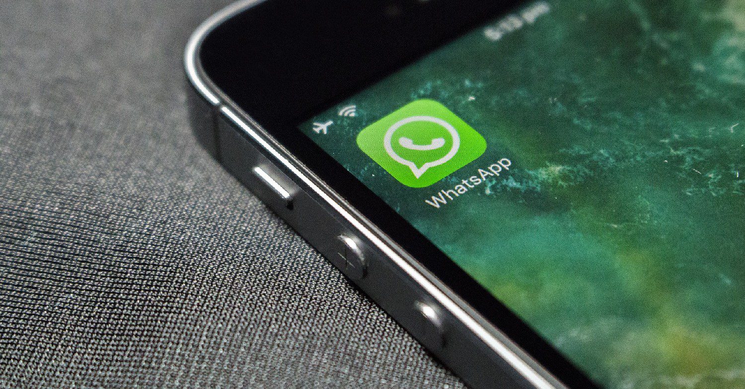 Phone screen with the WhatsApp app