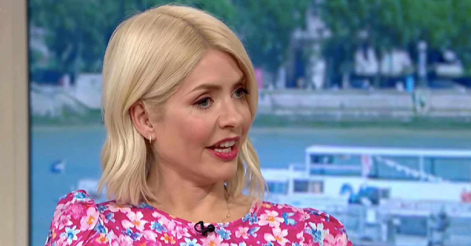 Holly Willoughby looking taken aback on This Morning 