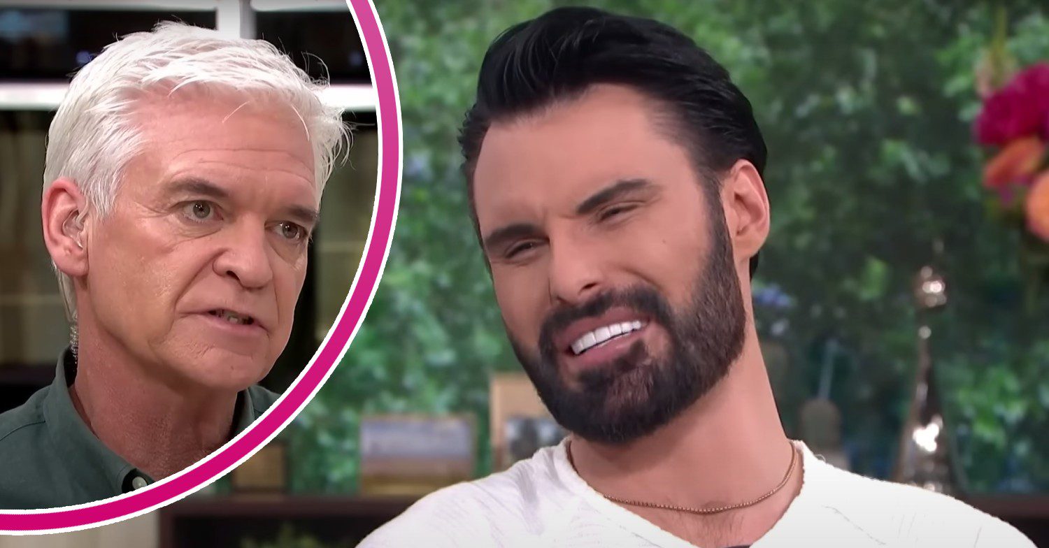 Phillip Schofield looks concerned, Rylan narrows his eyes