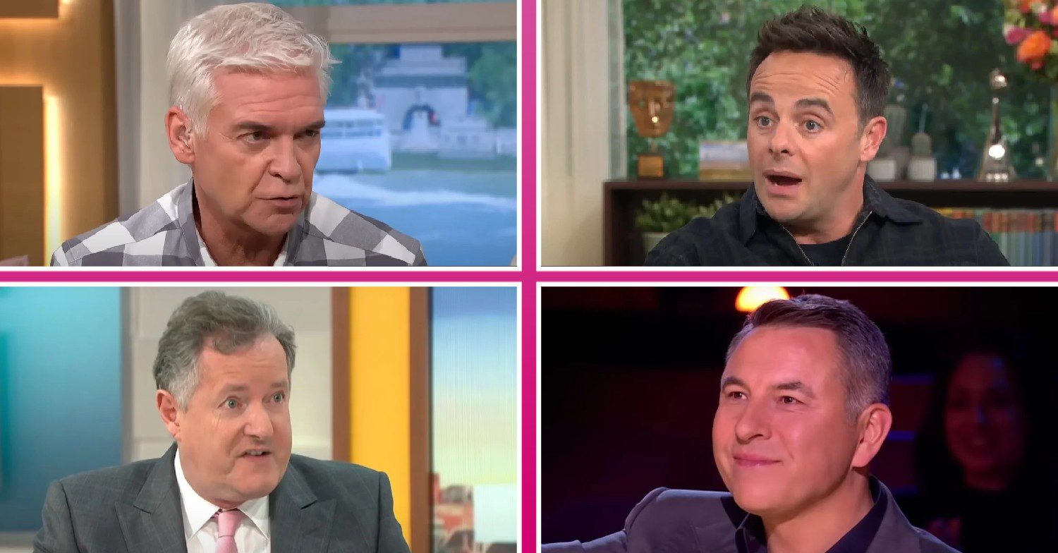 Phillip Schofield on This Morning / Ant on This Morning / Piers Morgan on GMB / David Walliams on BGT