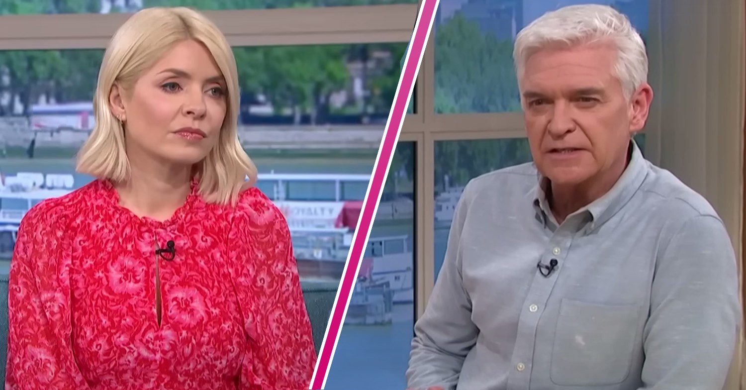 Holly Willoughby looks unimpressed, Phil looks serious