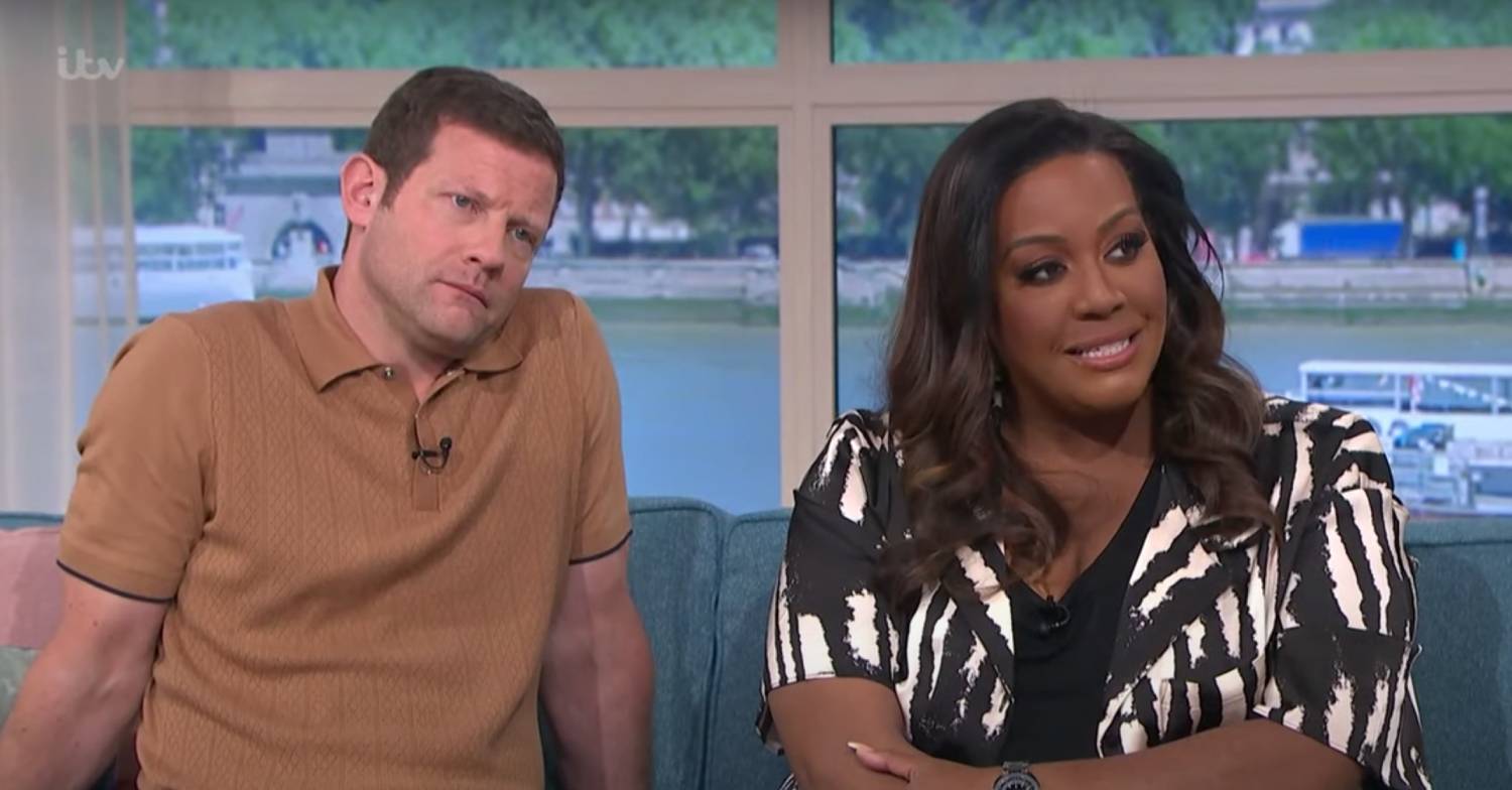 Dermot O'Leary and Alison Hammond react