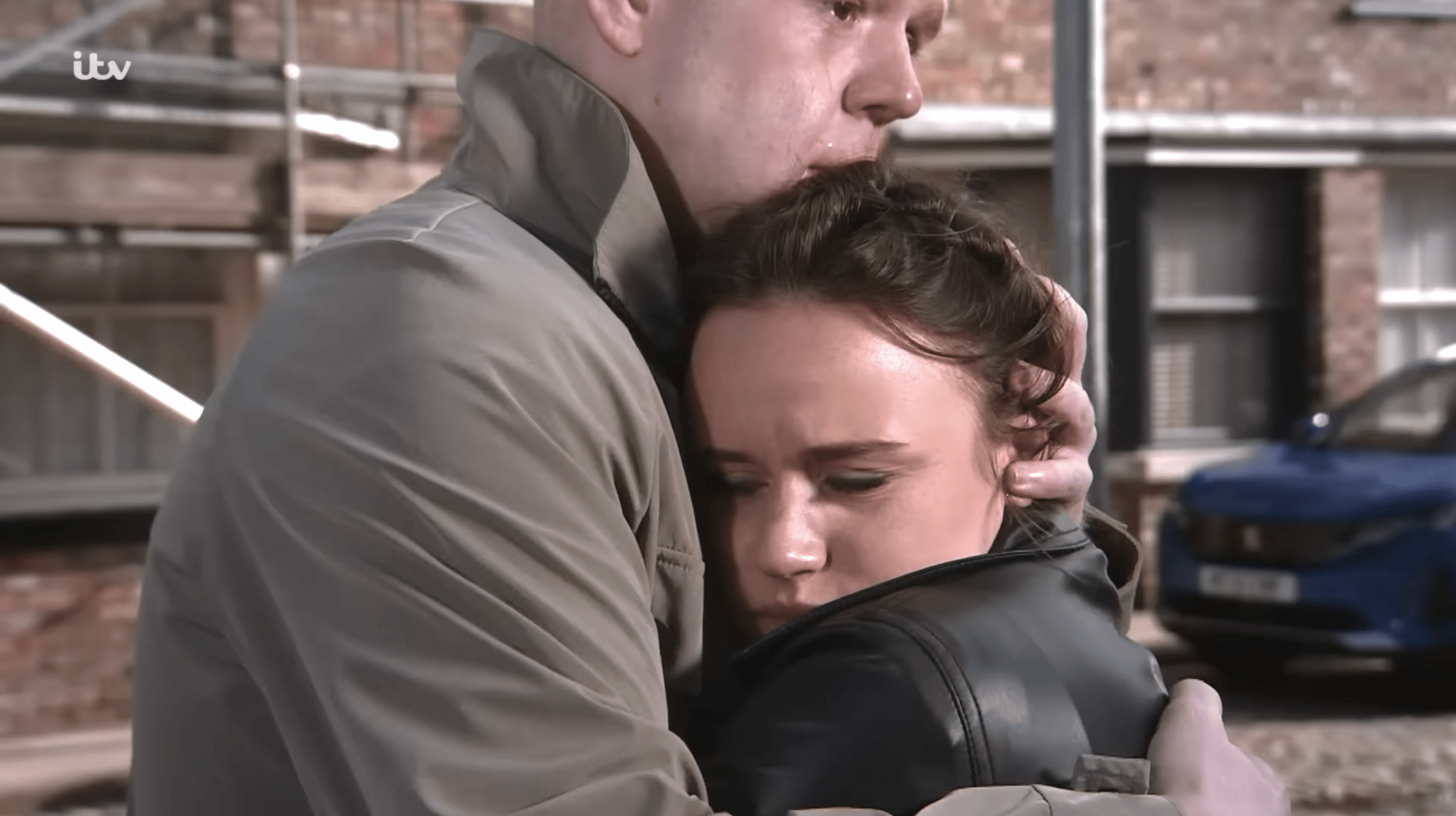 Faye and Craig hug on Coronation Street