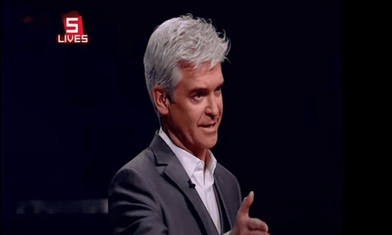 Phillip Schofield presenting The Cube