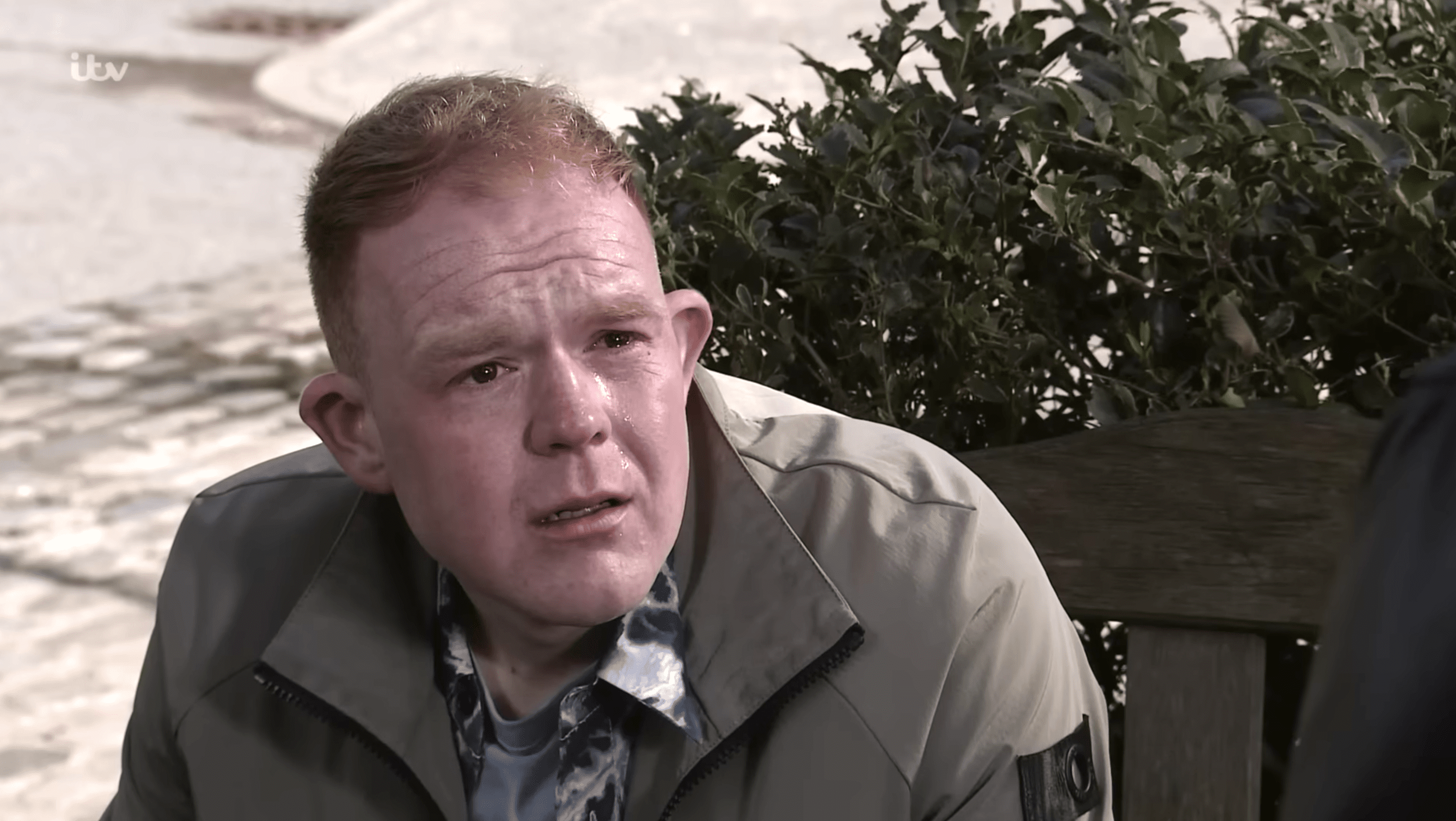 Craig crying on Coronation Street