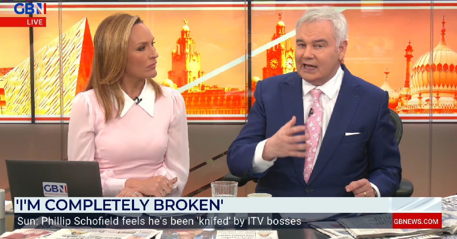 Eamonn Holmes and Isabel Webster speaking on GB News