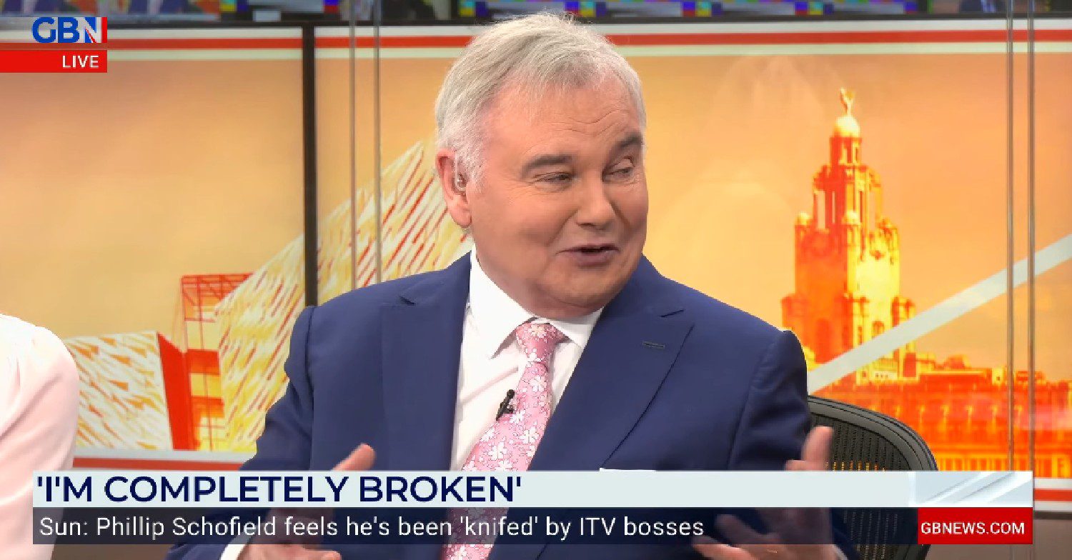 Eamonn Holmes talking on GB News