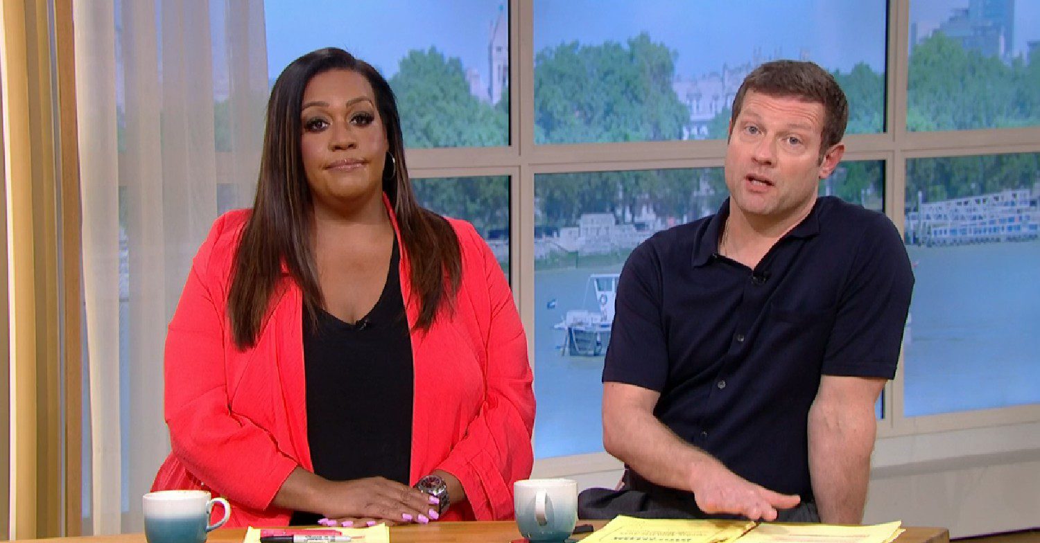 Alison Hammond and Dermot O'Leary speaking on This Morning