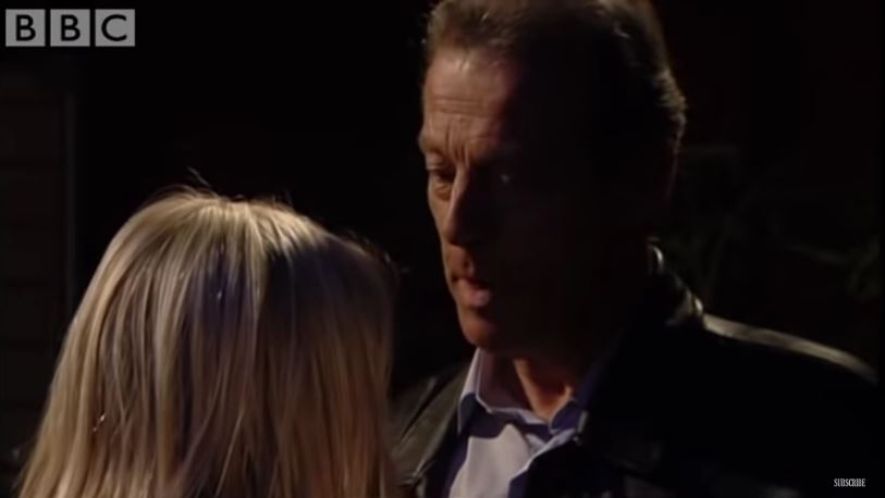 Dirty Den talking to Sharon on EastEnders