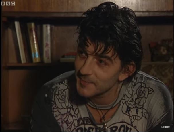 Nasty Nick looking typically grubby on EastEnders