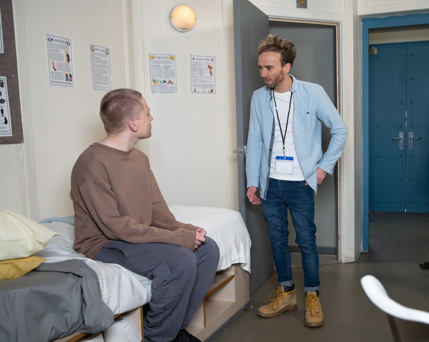 Coronation Street's Max and David are in his prison room