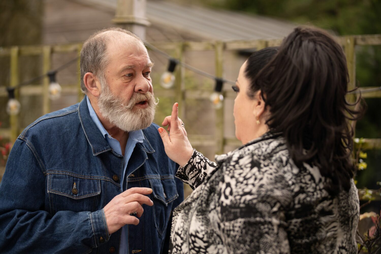 Emmerdale's Mandy is blocking Bear's kiss with her hand