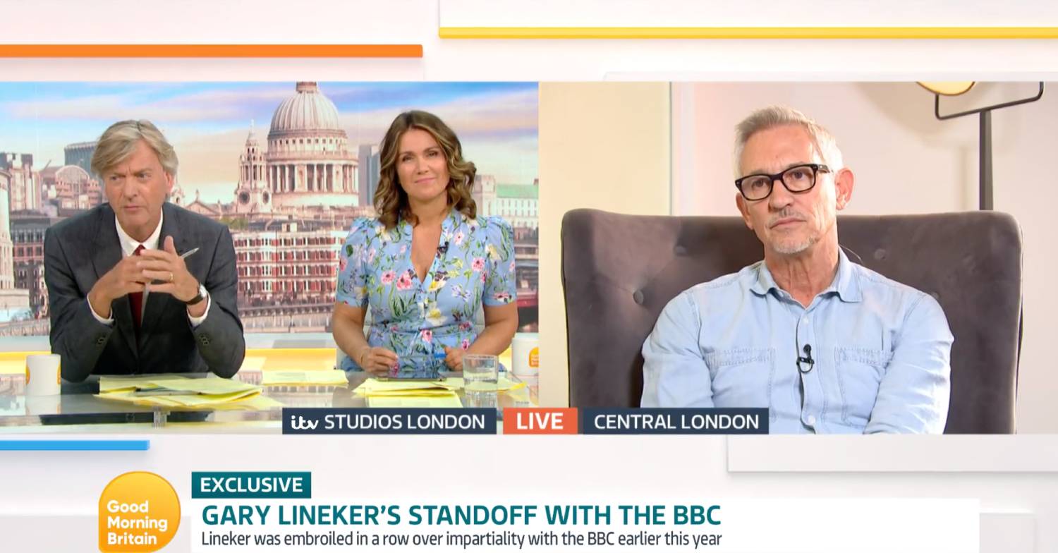 Richard Madeley asks a question on GMB today