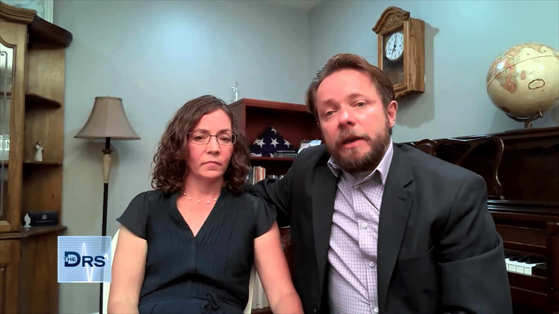 Donna and Vanner Johnson frown